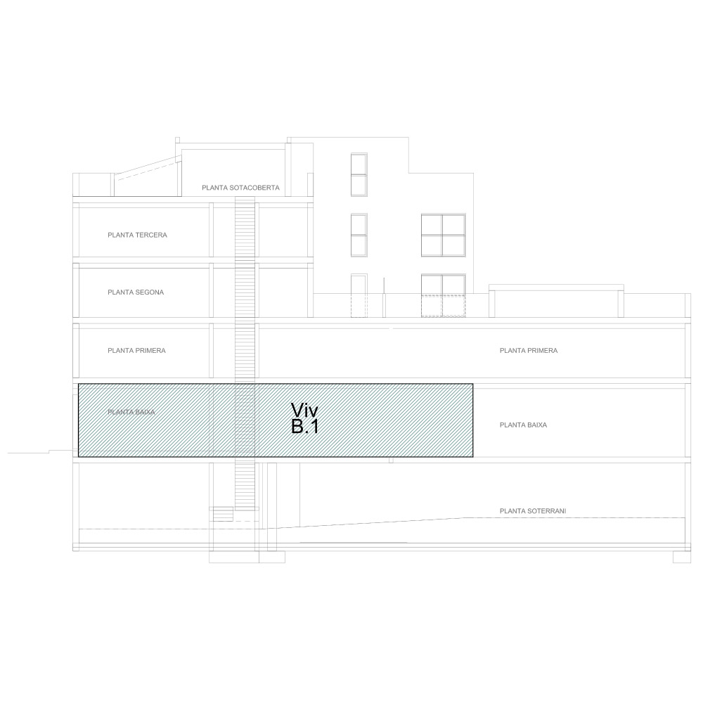 Obra nueva en Montgat Comercial Viv. B1_sec